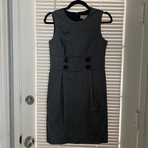 MICHAEL Michael Kors Plaid Gray Shift Dress with Pockets